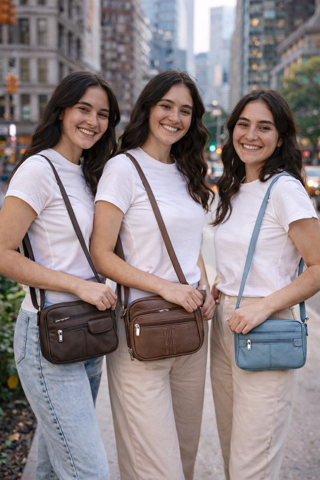 Cowhide Leather Womens Shoulder Purse Small Cross Body Organizer Bag with...