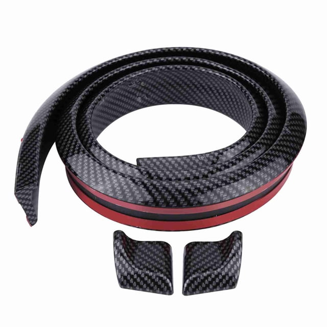 Alerón trasero de fibra de carbono de 1,5 m/4,9 pies, de goma suave, para techo de coche, color negro