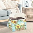 thumbnail image 5 of WOBOGO Sunflower Chicks Large Collapsible Storage Box Flip Lid Fabric Decorative Organizer Container Basket with Handles 16.5×12.6×11.8in, 5 of 7