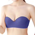 thumbnail image 3 of Vedolay Lingerie Pure Comfort Lace Bralette, Padded Wireless Bra, Convertible Longline Halter Bralette with Soft Foam Cups,Blue 38, 3 of 4