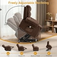 thumbnail image 4 of YSICK Petit Fauteuil Inclinable Élévateur Motorisé pour Aînés avec Télécommande en Lin pour Salon, Brun, 4 of 7