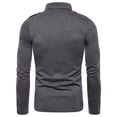 thumbnail image 4 of FASHIONWT Men Slim-fitting Combat Long Sleeve Henley Button Pullover Lapel Shirts, 4 of 6