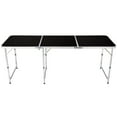 thumbnail image 2 of IVV 6FT Folding Table, Outdoor Rectangle Utility Table w/ Aluminium Alloy Frame, Portable Carrying Handle for Picnic, Parties, Camping & Indoor Activities, Black, 2 of 10