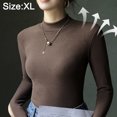 thumbnail image 2 of Women's Tops Long Sleeve Shirts Slim Fitted Casual Pullovers Tee Basic Tops, 2 of 5