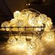 thumbnail image 2 of Luces LED de cadena a batería, luces navideñas de bolas de raktan, luces de cadena para niños para interiores, decoración de dormitorio, fiesta, boda (blanco cálido), 2 of 5