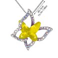 thumbnail image 2 of Clearance! Ladies Crystal Butterfly Necklace Multicolor Fashion Pendant Necklace Mothers Day Gifts, 2 of 3