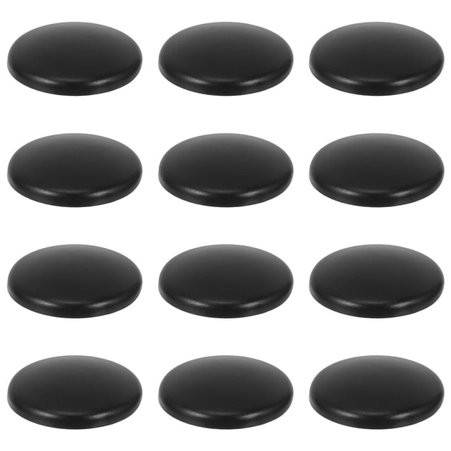 EXHUMKY 12Ud Tapas De Tornillos Para Puerta De Auto En Plástico Negro Protector Adhesivo Para Accesorios Automotrices