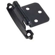 Y&Y Decor Lot of 25 Pairs (50pcs) Self Closing OVERLAY Flush Cabinet Hinges - Black