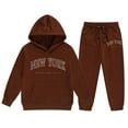 thumbnail image 3 of WOYY Toddler Girls Sweat Suit New York Printed Hoodie Jogger Pants Outfits, Sizes 3-4T, 3 of 3