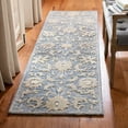 thumbnail image 2 of SAFAVIEH Glamour Catrine Bordered Wool Area Rug, Blue/Beige, 4' x 6', 2 of 8