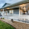 thumbnail image 5 of Gymax 2PCS 80'' x 39'' Vinyl Picket Fence 2 No Dig Fence Panels for Soft Ground White, 5 of 10