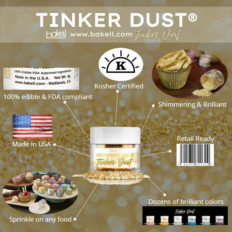 Edible Glitter dust WHITE ( 6 grams ) Magic dust , Kosher, Gluten free