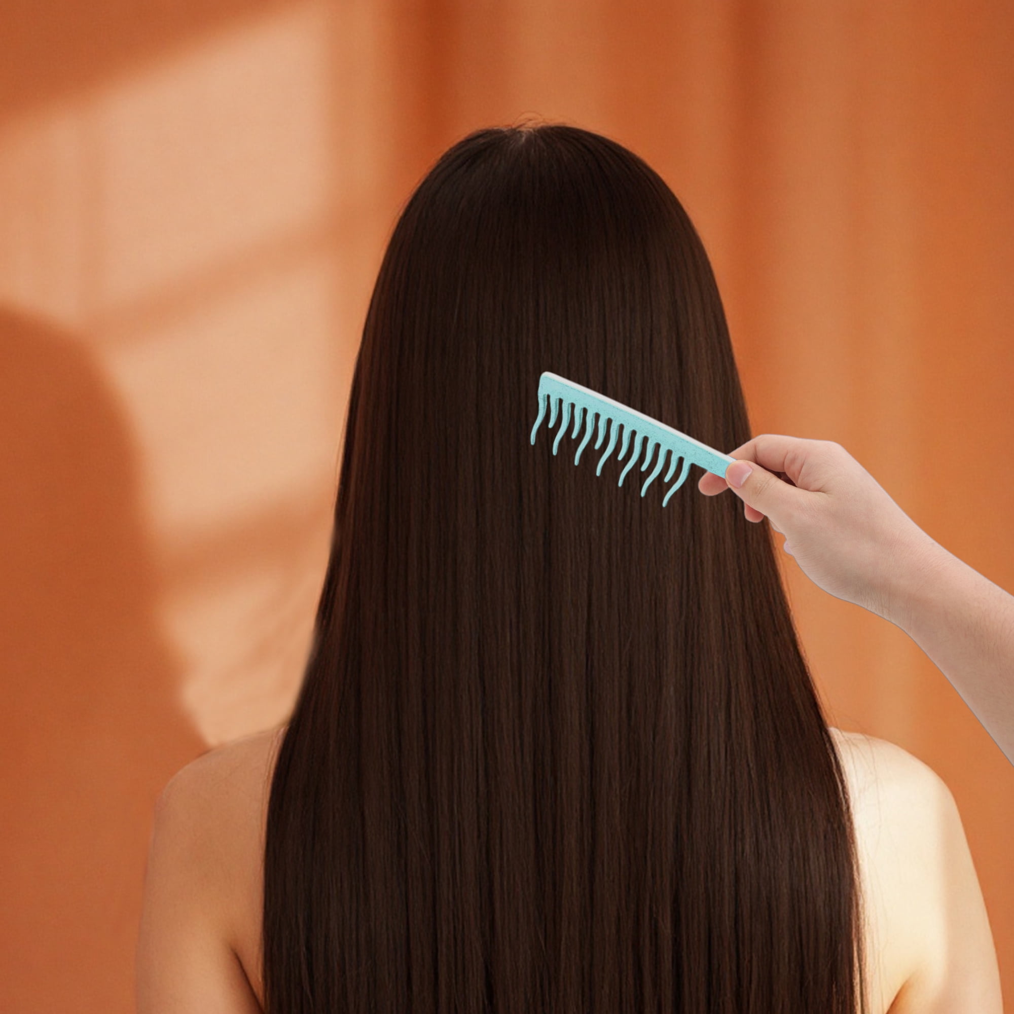 Unique Bargains 1 Pc Simple Durable Hair Comb for All Hair Types Styles Blue