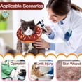 thumbnail image 3 of Cat Cone Collar Soft, Cute Cat Donut Collar After Surgery, Adjustable Kitten Recovery Cones to Stop Licking, Lightweight Neck Elizabethan Collars for Cats Kittens (Brown, Large), 3 of 14
