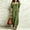 Army Green, variant on Morttic Women's Solid Color Ruffled Puff Sleeve Midi Dress – Drawstring Front Loose Fit Pocket Casual Bohemian Vacation Yellow,XL