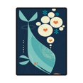 thumbnail image 1 of RYLABLUE Whale Fleece Blanket Throw Blanket 58x80 inches, 1 of 1