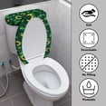 thumbnail image 3 of HELLHERO Toilet Protector Cover Shamrocks and Golden Horseshoes 2-Piece Stretch for Bathroom Home Adjustable Toilet Seat Cover Replacement, 3 of 8