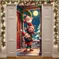 thumbnail image 6 of Cartoon Christmas Elf Decorative Banner Santa Theme Winter Holiday for Christmas Home Decor Winter Party Kid's Celebration, 6 of 9