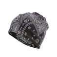 thumbnail image 1 of ZheElen Bonnet Décontracté Style Bohème Musulman Hijab Turban Extensible Protection des Oreilles Accessoires de Coiffure Bonnet Fleur de Noix Noire, 1 of 6