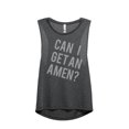 thumbnail image 1 of Thread Tank Can I Get An Amen Women's Sleeveless Muscle Tank Top Charcoal Large, 1 of 4