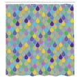 thumbnail image 2 of Ambesonne Geometric Shower Curtain, Raindrops Doodle Style, 69"Wx75"L, Sky Blue, 2 of 4