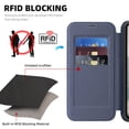thumbnail image 6 of TECH CIRCLE For Google Pixel 9a Flip Wallet Phone Case 6.3" 2025 Release with 3 Card Slots, RFID Blocking, Compatible with MagSafe, Magnetic Closure, PU Leather Protective Lightweight Cover, Blue, 6 of 8