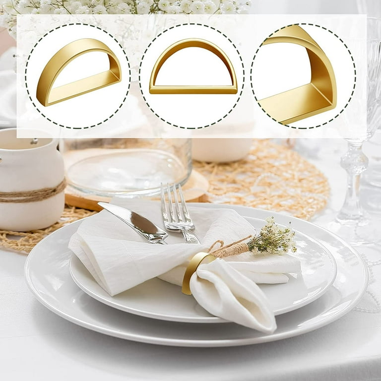 Metal store napkin rings
