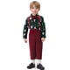 thumbnail image 2 of Conjunto de manga larga con cuello vuelto para recién nacidos, ropa de invierno para niños, conjunto de pantalones con tirantes de manga larga, conjunto navideño para niños, 2 of 7