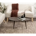 thumbnail image 2 of Kate and Laurel Alessia Transitional Oval Coffee Table, 34 x 20 x 15, Bronze, Metal Living Room Table for Storage and Display with Antique Deckled Edge Detailing, 2 of 8