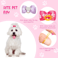 thumbnail image 3 of Paquete de 15 lazos para mascotas, productos de moda para el cuidado de mascotas, tela de poliéster con bandas de goma para gatos MFZFUKR CPB-DE-LYY2137-2, 3 of 5