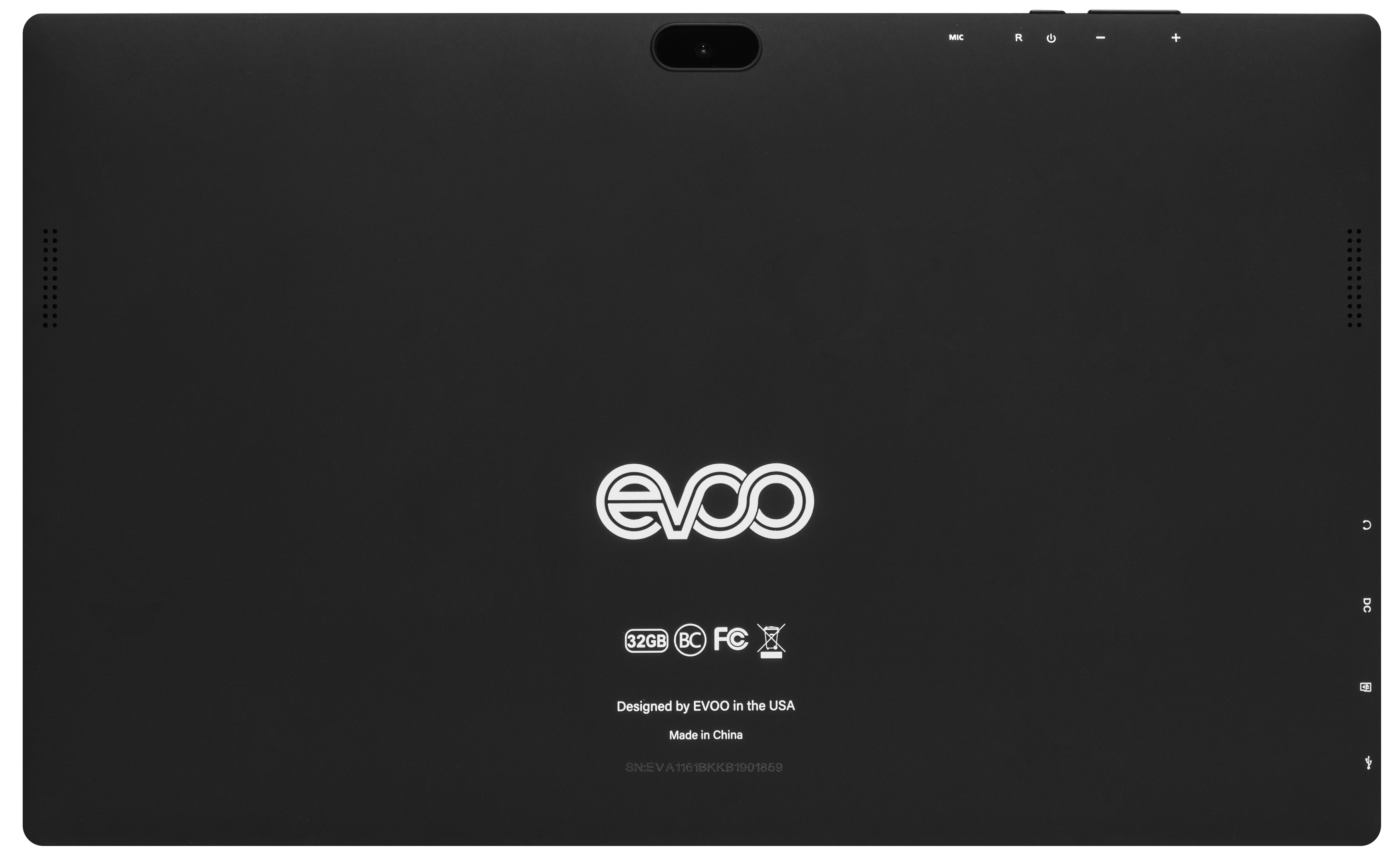 EVOO 11.5" Android Tablet, Quad Core, 32GB Storage, Micro SD Slot, Dual Cameras, Android 8.1 Go Edition, Black - image 4 of 4