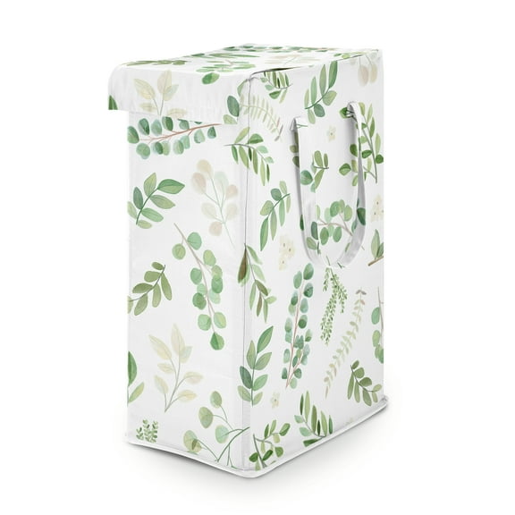 Botanical Green Foldable Laundry Hamper with Handles Boy or Girl Gender Neutral Unisex by Sweet Jojo Designs
