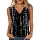 thumbnail image 3 of TaTaai Womens Spring Summer Sleeveless Camisole Tshirt V Neck Printed Top Strap Design Loose Fit Casual Fashion Wear Gift, 3 of 6
