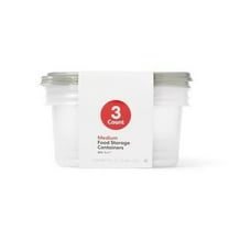 Medium Rectangle Food Storage Containers 64 fl oz/3ct