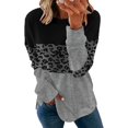 thumbnail image 1 of Sweat-shirt Décontracté à Col Rond à Manches Longues Imprimé à Rayures et Mollet T-shirts, 1 of 5