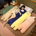 thumbnail image 2 of Almohada larga suave de 125cm para niños, peluche de dinosaurio, perro, gato, oso de peluche, cojín para dormir y siesta de oficina, regalo para niños, 2 of 5