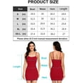 thumbnail image 2 of Robe Cami Femme avec Soutien-Gorge Spaghetti Sangle Longue Débardeur Bodycon Mini Robe, 2 of 7