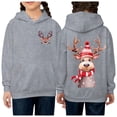 thumbnail image 2 of Mercatoo Childs Xmas Multicolour Hoodies Sweatshirt Toddler Cartoo𝐧 Xmas Reindeer Hood Activewear Kids Causal Tracksuit, 2 of 3