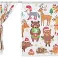 thumbnail image 3 of Coolnut Christmas Forest Animals Set Semi Sheer Curtains Window Voile Drapes Panels Treatment-55x78in for Living Room Bedroom Kids Room2 Pieces, 3 of 4