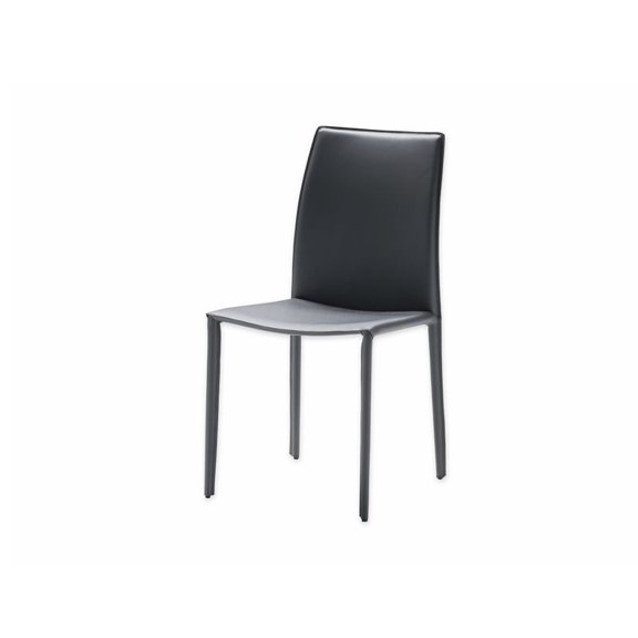 Mobital Zak Leather Dining Chair in Black