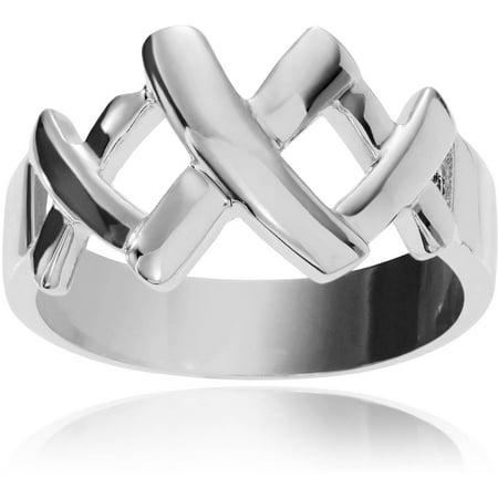 Brinley Co. Women's Sterling Silver Triple X Fashion Ring