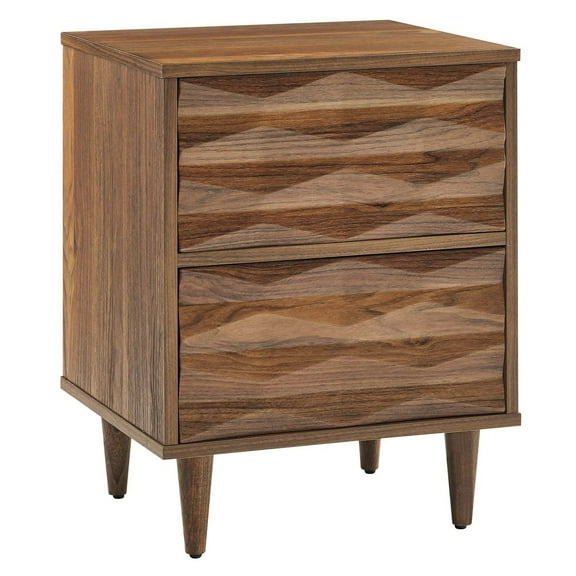 Modway Vespera 2-Drawer Nightstand in Walnut
