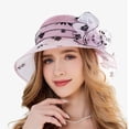 thumbnail image 7 of SUYIDA Elegant Women's Wide Brim Floral Sun Hat for Beach Wedding Bridal Shower and Outdoor Dress Occasions, 7 of 7