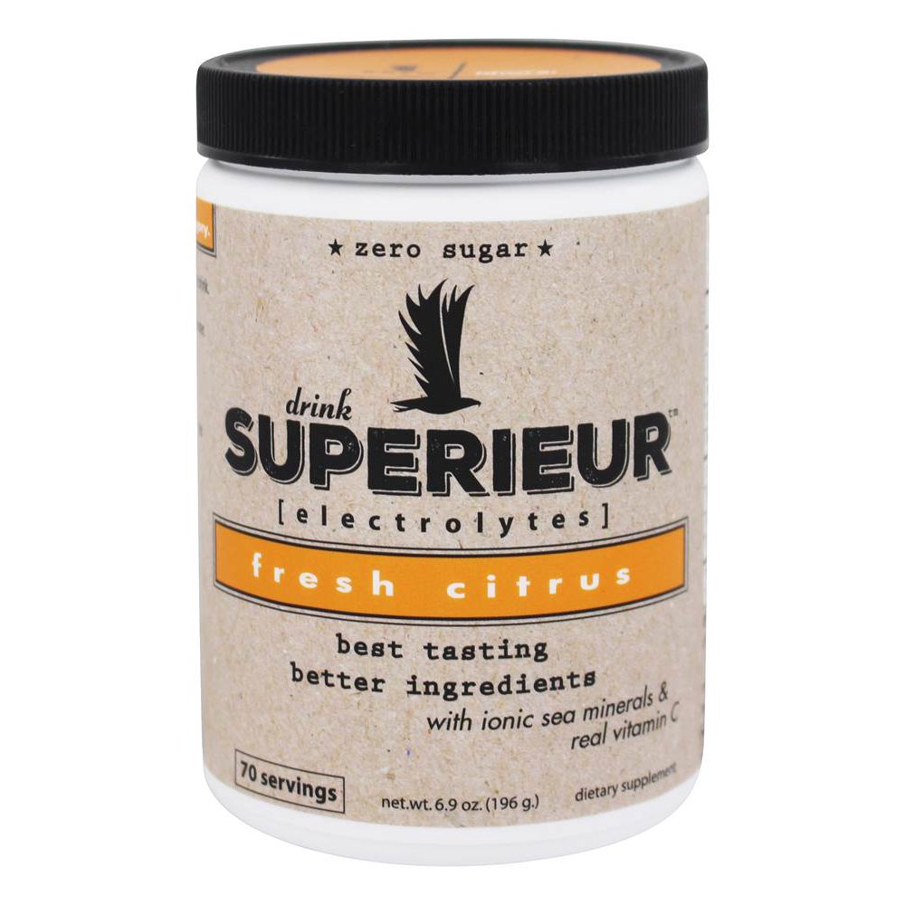 Superieur Electrolytes Electrolyte Powder Fresh Citrus 6.9 oz