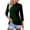 Dark Green, variant on Bbyeadc Polo T Shirts for Women 3/4 Length Sleeve Slim Top Lightweight Collared Top Athletic Spring T-Shirt,White (XXXL)