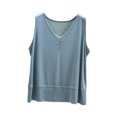 thumbnail image 2 of Bixock Womens Tank Tops Sleeveless Blouse Solid Color V Neck Loose Casual Shirt Daily Fashion Basic Top, 2 of 6
