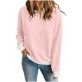 thumbnail image 3 of Chiccall Women's Fleece Crewneck Sweatshirt, Long Sleeve Loose Fit Pullover Casual Tops for Women, 3 of 9