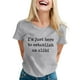 thumbnail image 1 of Camiseta con estampado sarcástico para mujer - Camiseta informal de manga corta con frases divertidas, 1 of 5