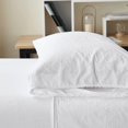 thumbnail image 2 of Byourbed Terra é Pais - Tattered Edgings 100% Cotton Sheet Set - White Twin XL, 2 of 5