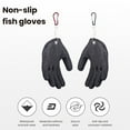 thumbnail image 2 of 1 Pair Fish Catching Gloves with Release Carabiner High Strength Anti-Slip Puncture Proof Fishing Gloves Fishing Accessories, 2 of 6